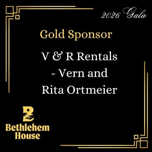 A HUGE thank you to V &amp; R Rentals - Vern and Rita Ortmeier for being Gold Sponsors at our 2026 Gala. We are beyond grateful for your support and for believing in our mission!