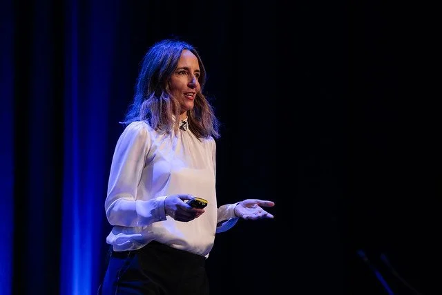 Photo of Kate Tarling on a stage