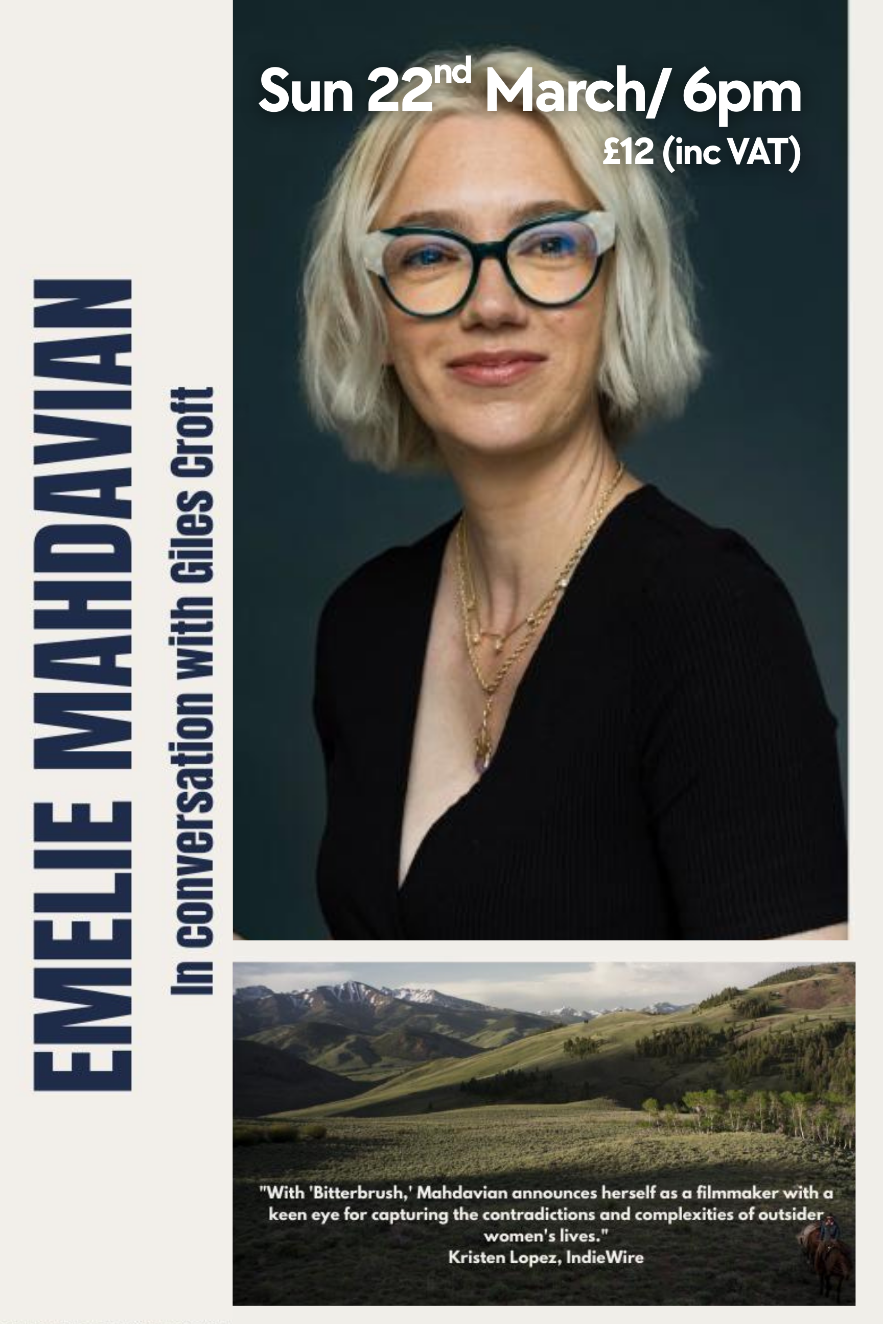 Emelie Mahdavian in Conversation + Bitterbrush Film Screening