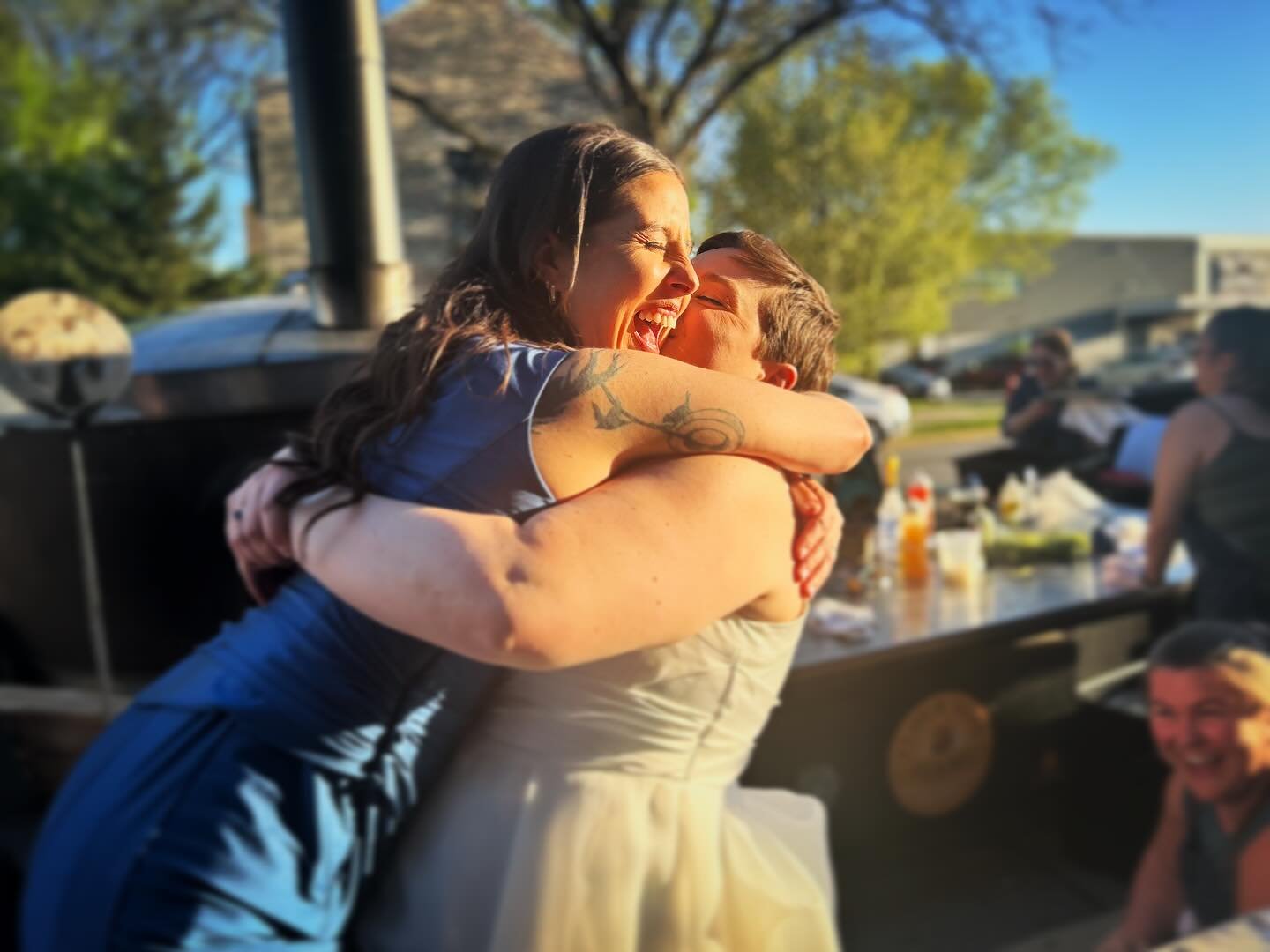 🏳️&zwj;🌈 Love is love. Yes yes we all know that but what does it MEAN. 

❤️&zwj;🔥 It means this. Look at the love. Wholly authentic joy. That&rsquo;s all there is. We had the privilege of catering Veronica &amp; Margaret&rsquo;s wedding @anodyne_e
