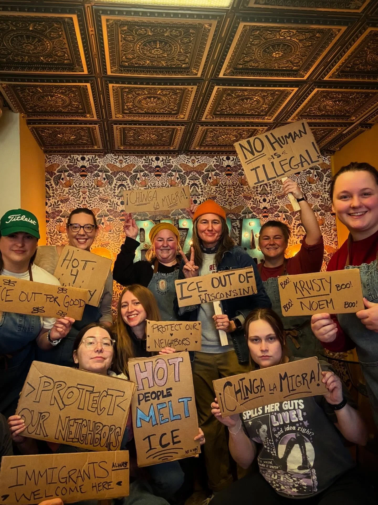 ✊🏼 This little woman+LGBTQ+jewish owned business is hot for humanity and stands in staunch solidarity with our community on the right side of history. Our warm thoughts will be with the demonstrators at Cathedral Square tomorrow having their voices 