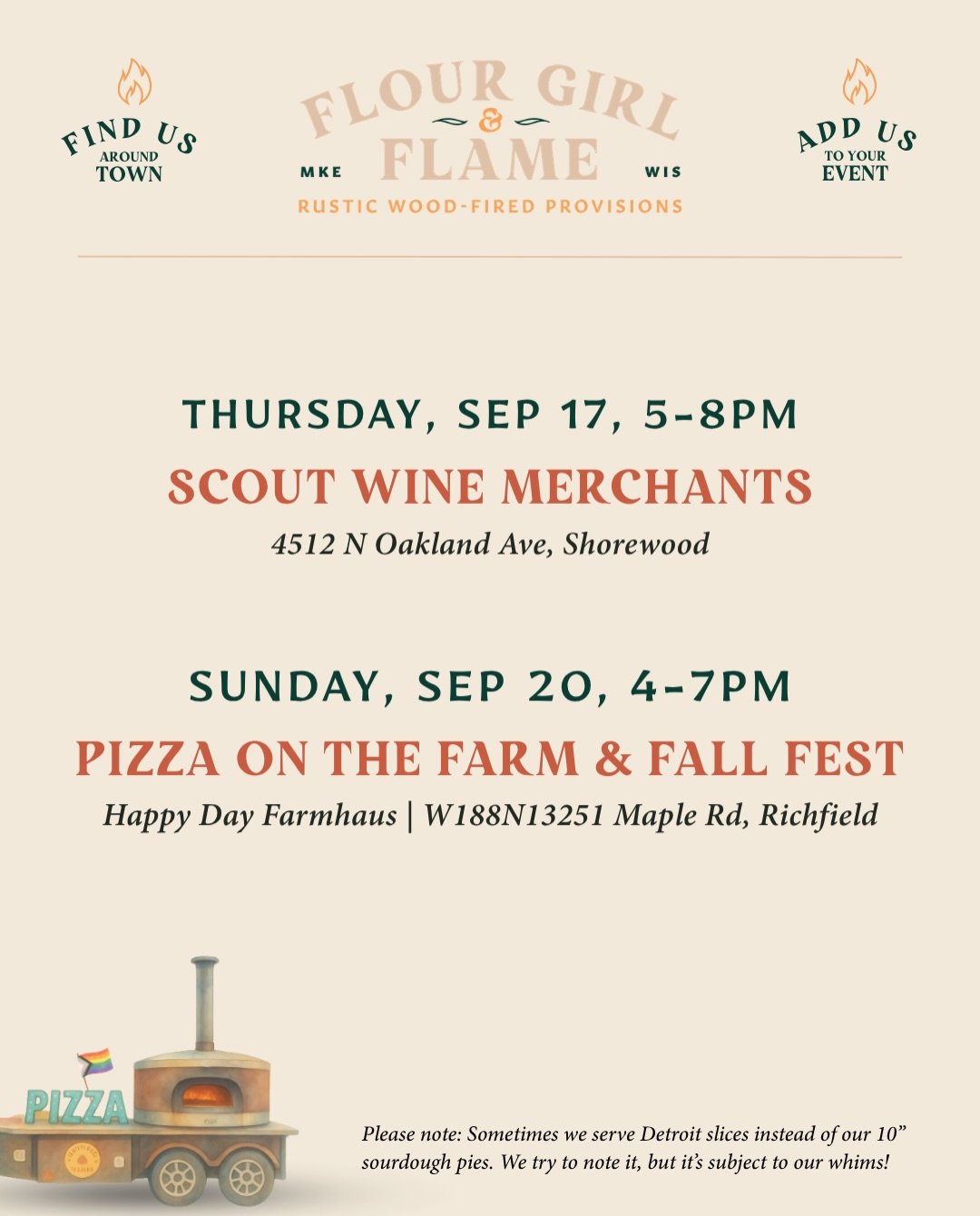 🍂 The smell of fall is in the air and she officially shows up next Tuesday in all her long awaited glory.

So naturally we&rsquo;ve got two opportunities to properly prep for all the magic of autumn:

🍕 Thursday we&rsquo;re back at @scoutwinemercha