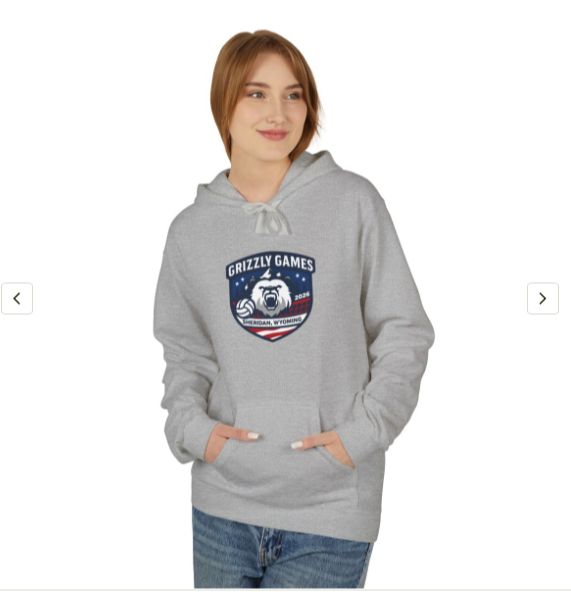 SPECIAL ORDER GREY GRIZZLY GAMES HOODIE