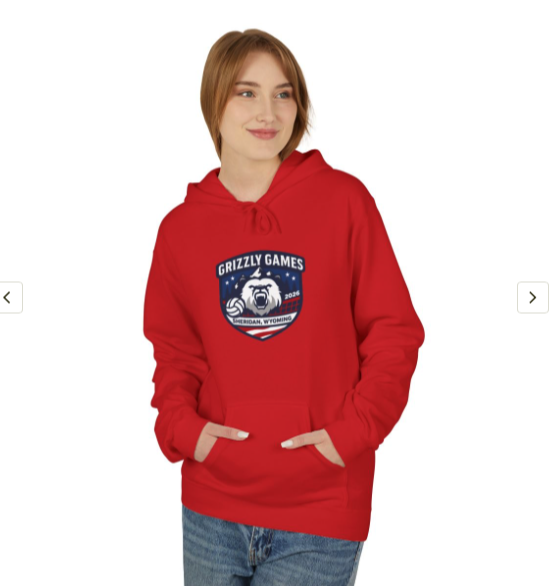 SPECIAL ORDER RED GRIZZLY GAMES HOODIE