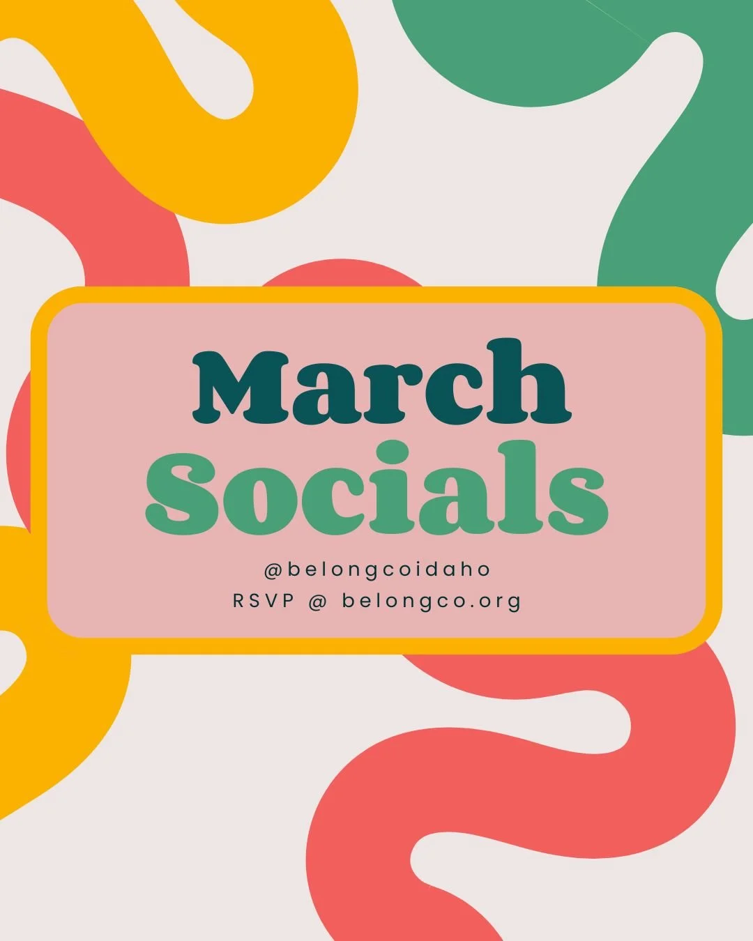 March Socials 😊⁠
⁠
NERFed Night⁠
🗓March 3rd⁠
⏰7pm-8:30pm⁠
📍NERFed on Overland⁠
RSVP at belongco.org⁠
10 Slots Available⁠
FREE for Participants⁠
⁠
Jazzercise Gathering⁠
🗓March 11th⁠
⏰ 5:30pm-6:30pm⁠
RSVP at belongco.org⁠
FREE for Participants⁠
6 S