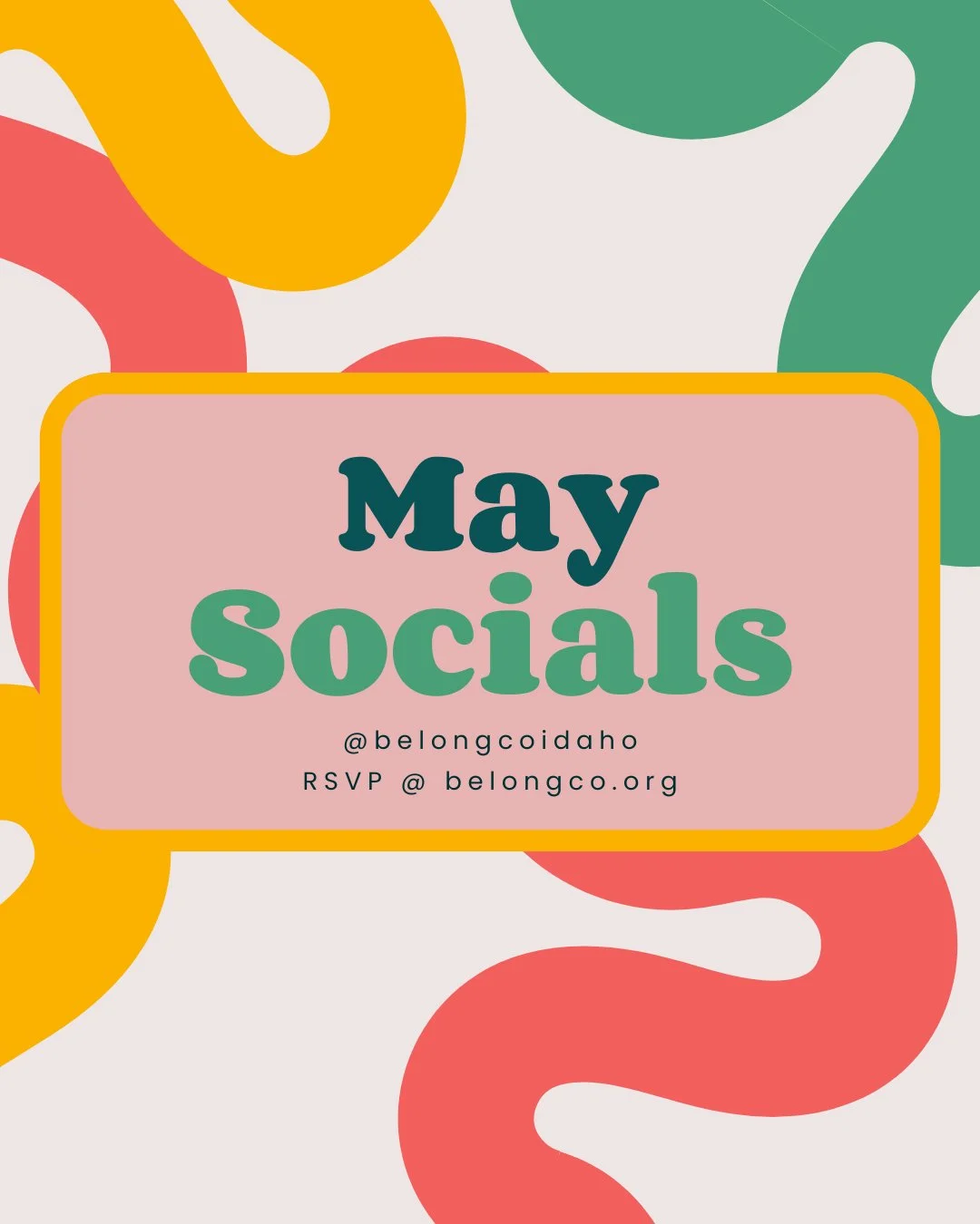 May Socials 😊⁠
⁠
Art Mixer⁠
🗓May 1st⁠
⏰4pm-6pm⁠
📍The Art Room⁠
FREE for Participants⁠
6 Slots Available⁠
⁠
Latah Gathering⁠
🗓May 7th⁠
⏰ 11:30am-1pm⁠
📍13 S Latah St Suite 103, Boise⁠
RSVP at belongco.org⁠
FREE for Participants⁠
Waitlist at belong