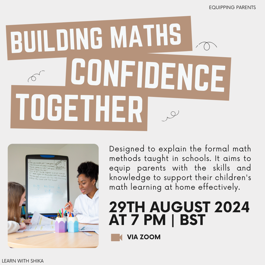Equipping Parents: Building Maths Confidence Together Workshop