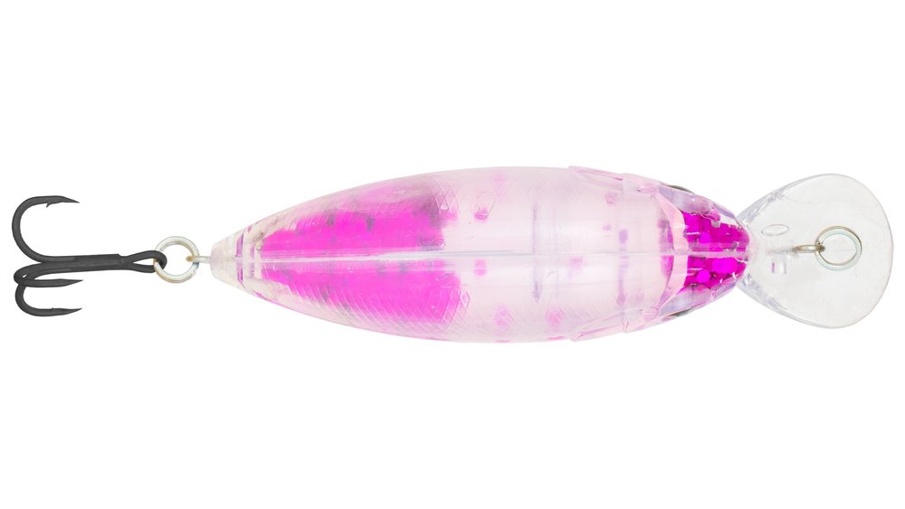 Clear 3.25 Crankbait - Pink — Glitter Lure