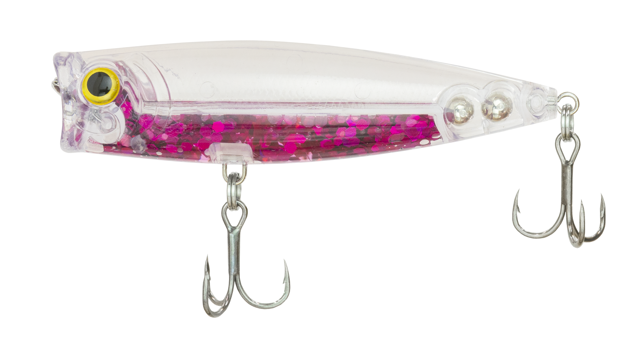 Silver Wounded 4 Popper — Glitter Lure