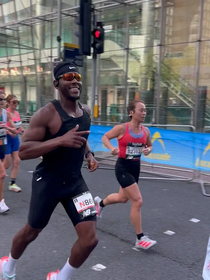 Big Half 🫶🏾

I went into this event not running over 10k since April (so my preparation wasn&rsquo;t ideal), but nonetheless I finished with a PB (1:37:44 on Strava &amp; 1:39:04 officially).

The weather was surprisingly warm 🥵, but I started off