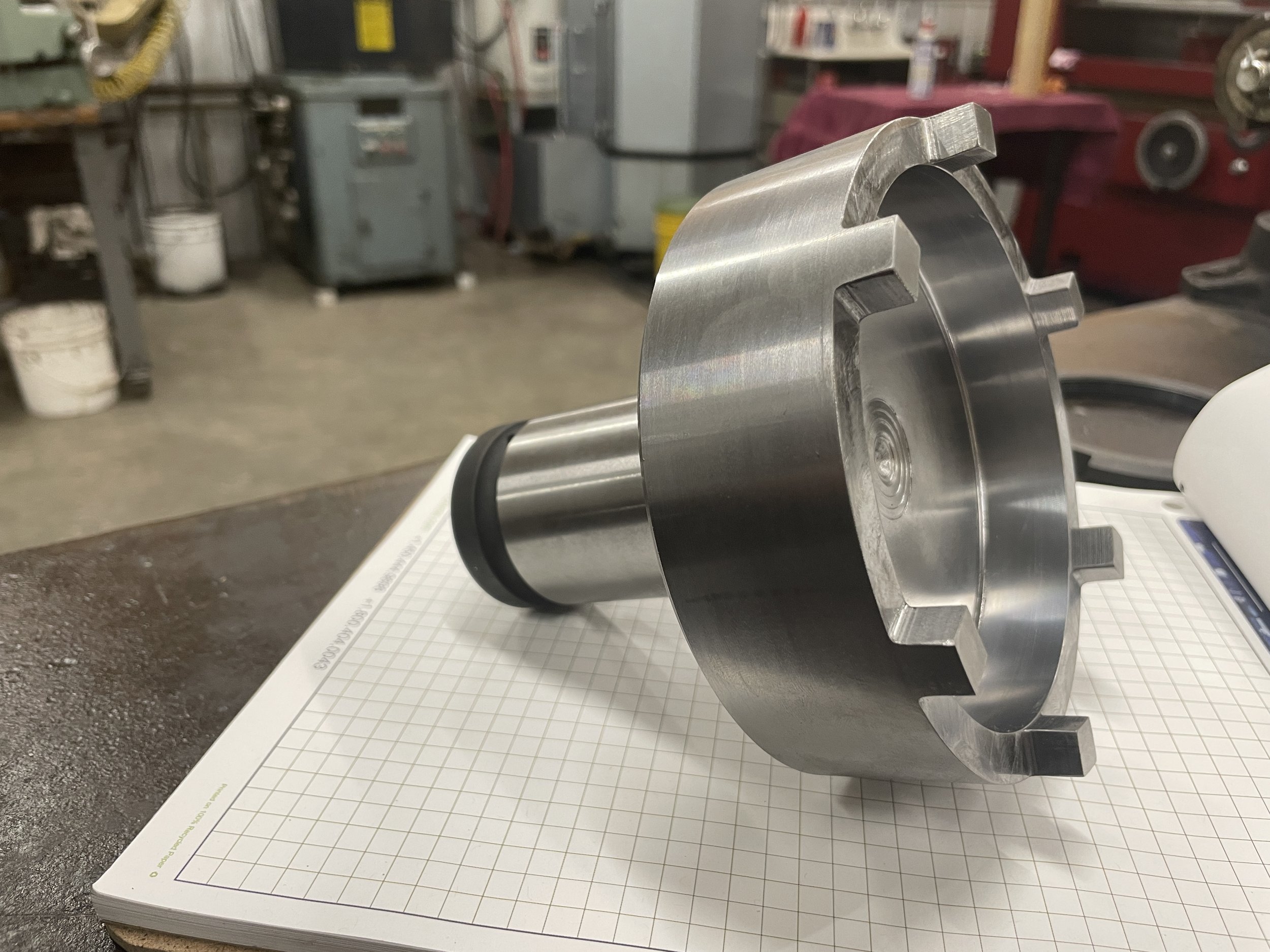 Custom built axel hub nut socket