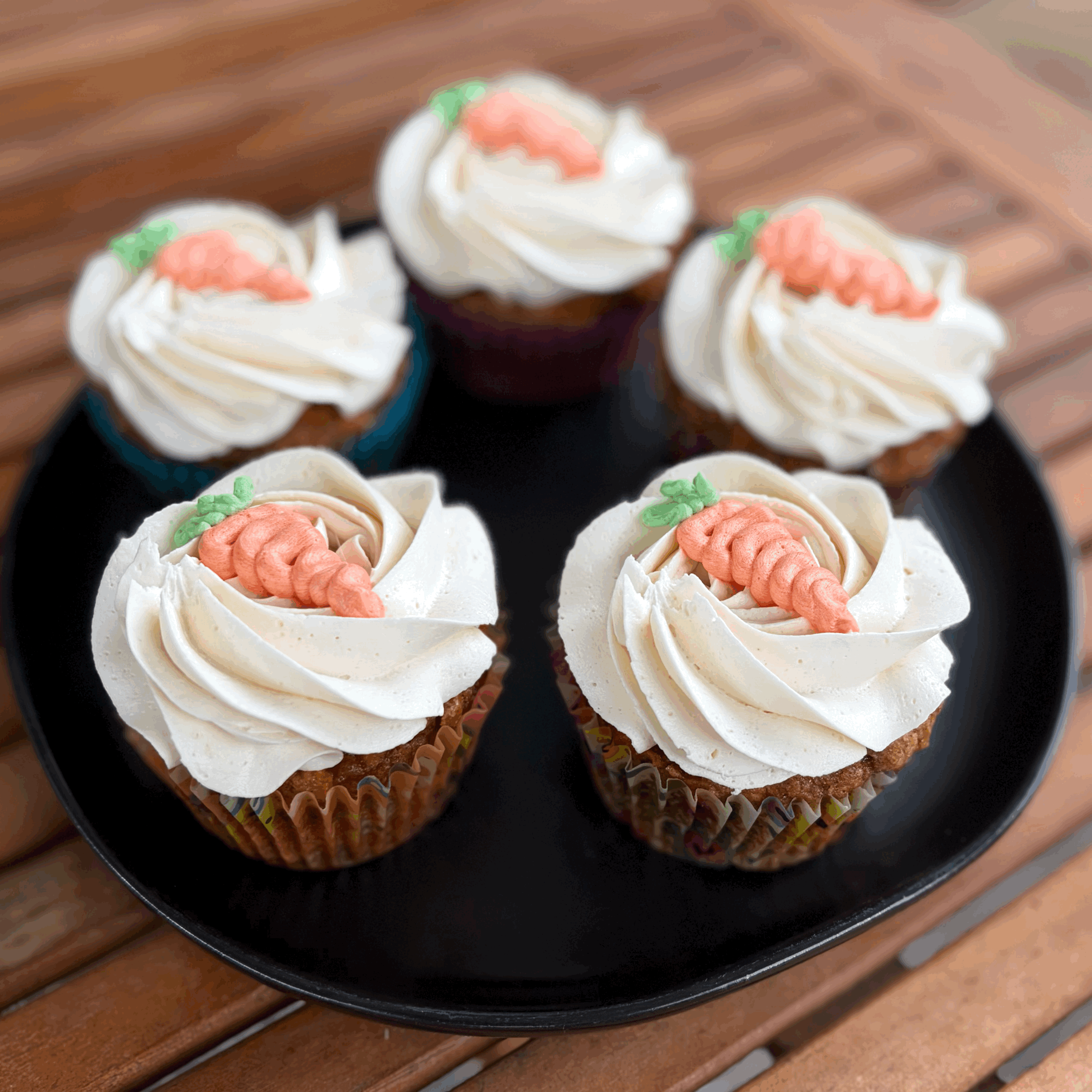 Vegan Carrot Cake Cupcakes (GF Option)