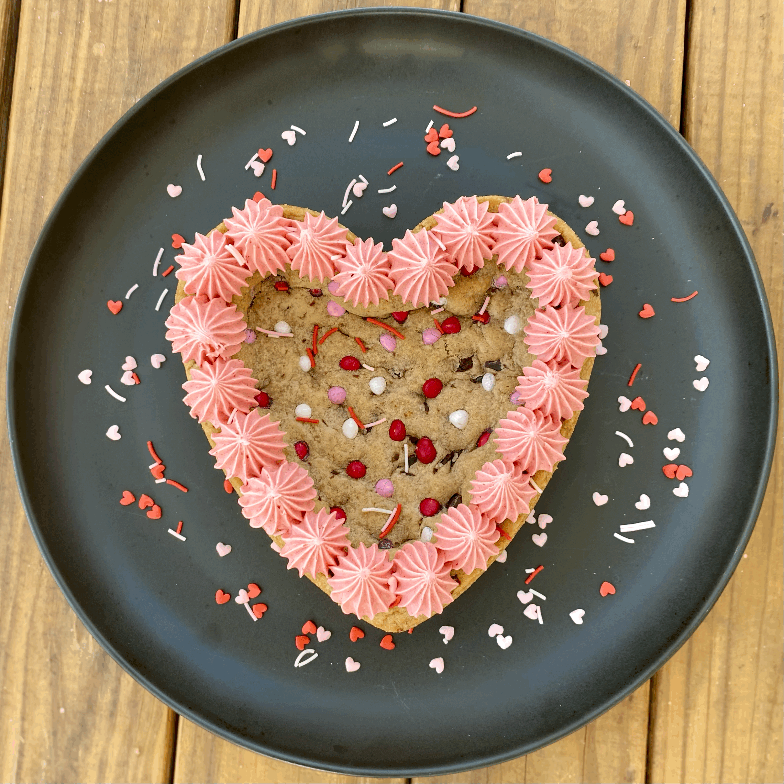 Heart Shaped Cookie Cake (GF Option)