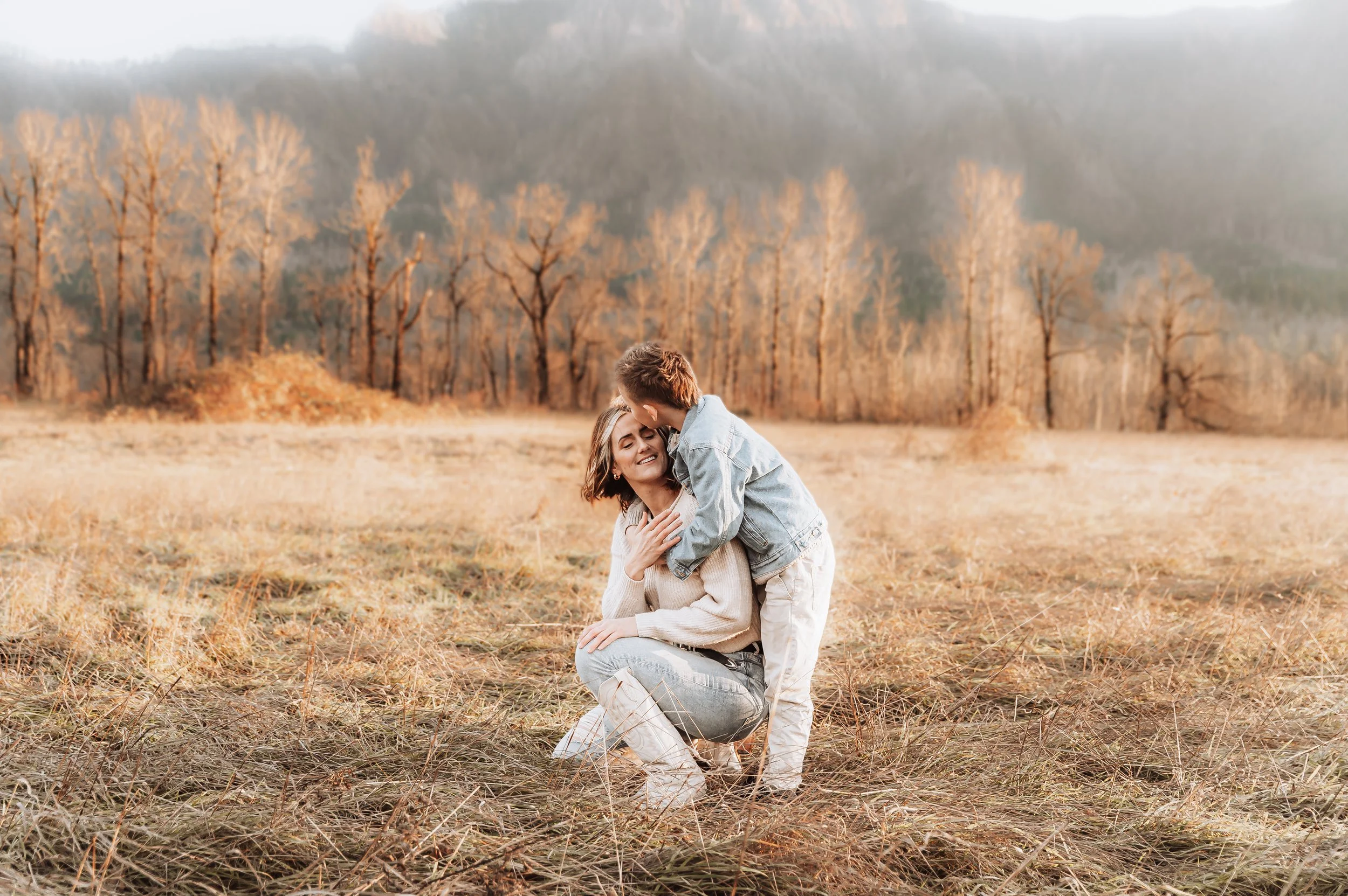 Natural parent and child connection during a relaxed family photo session in Vancouver WA