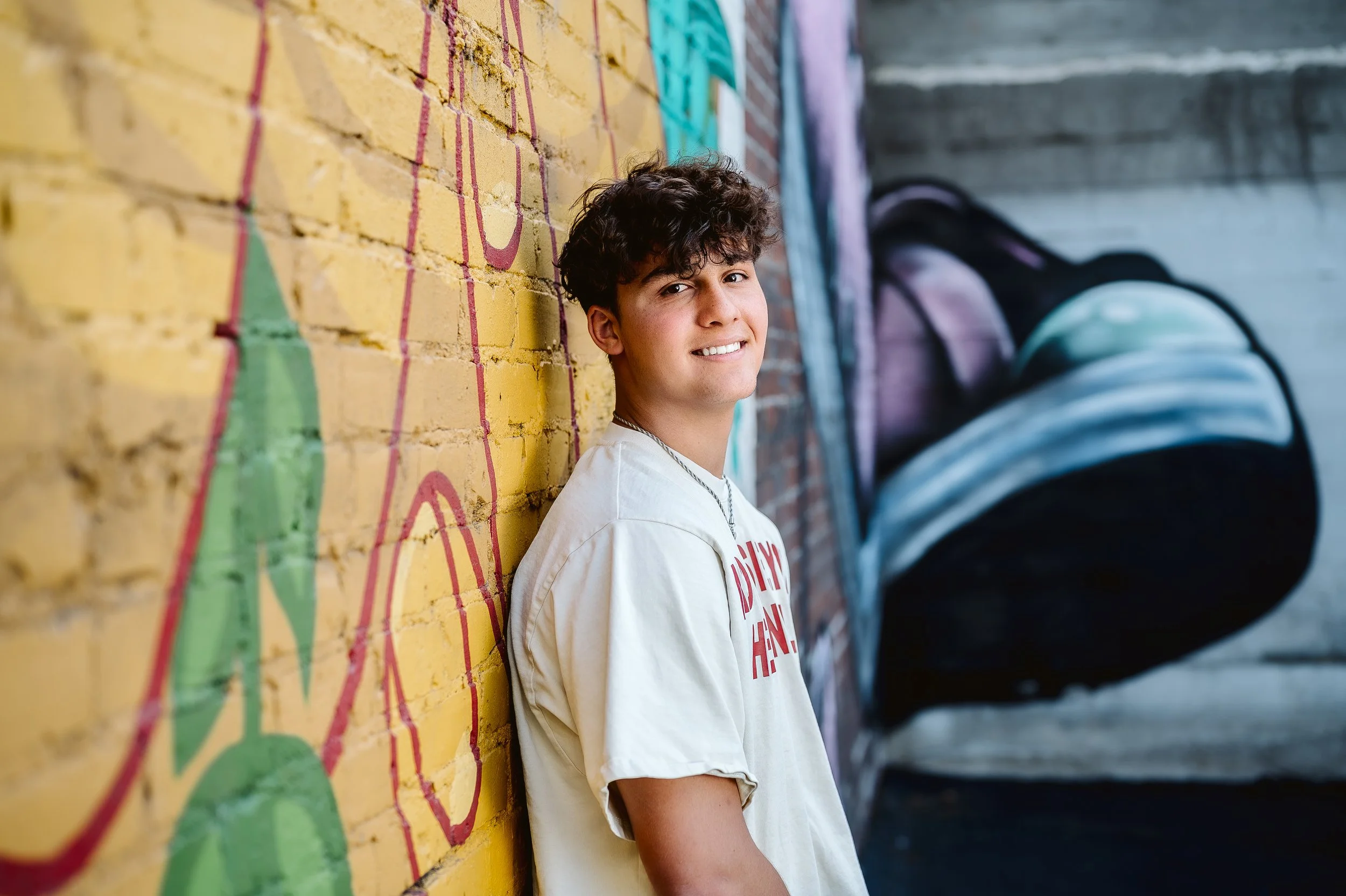 Relaxed senior portrait photography in Vancouver WA with natural posing