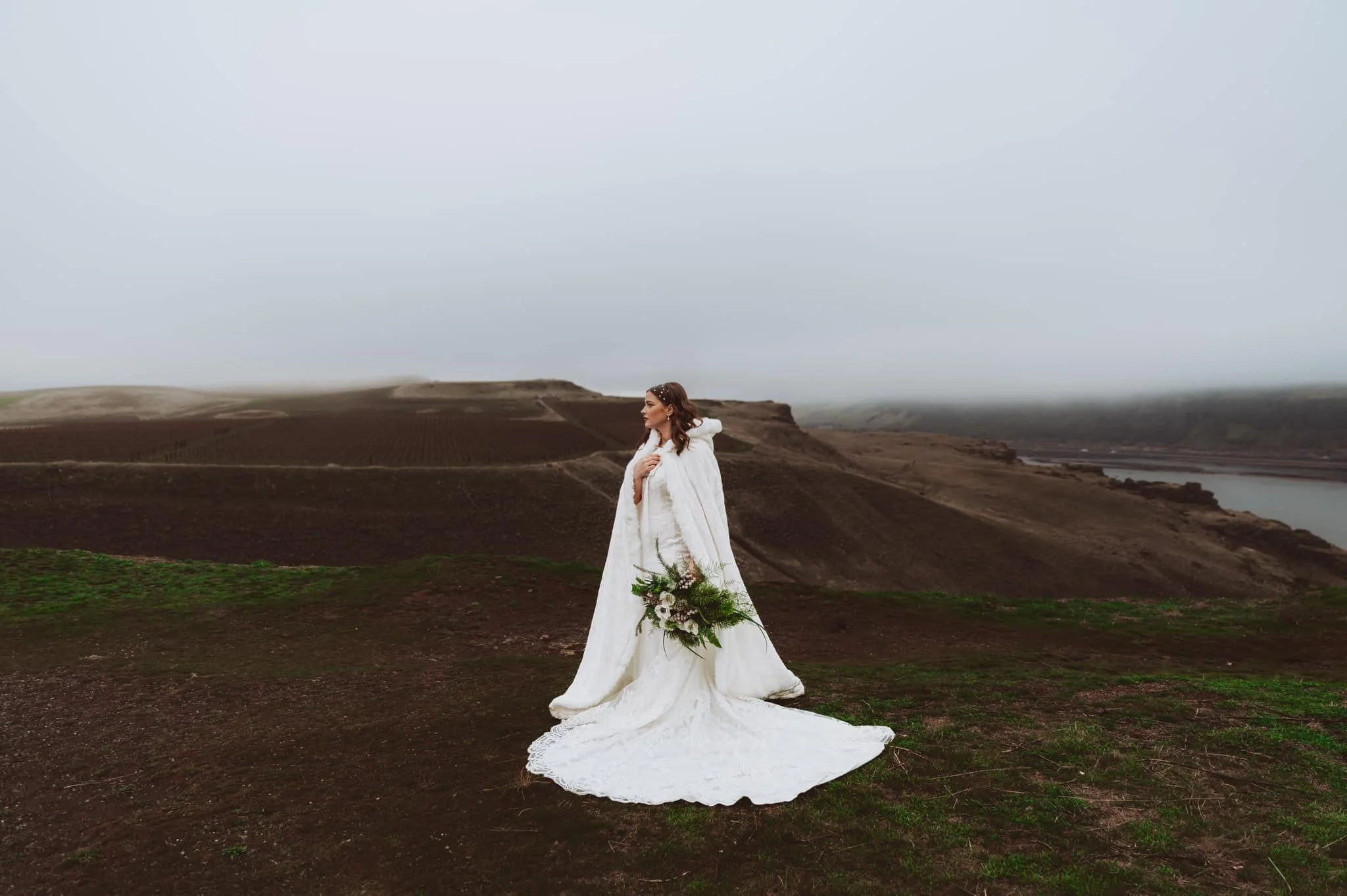 emotional intimate moment between couple during an oregon elopement showing connection and experience focused wedding