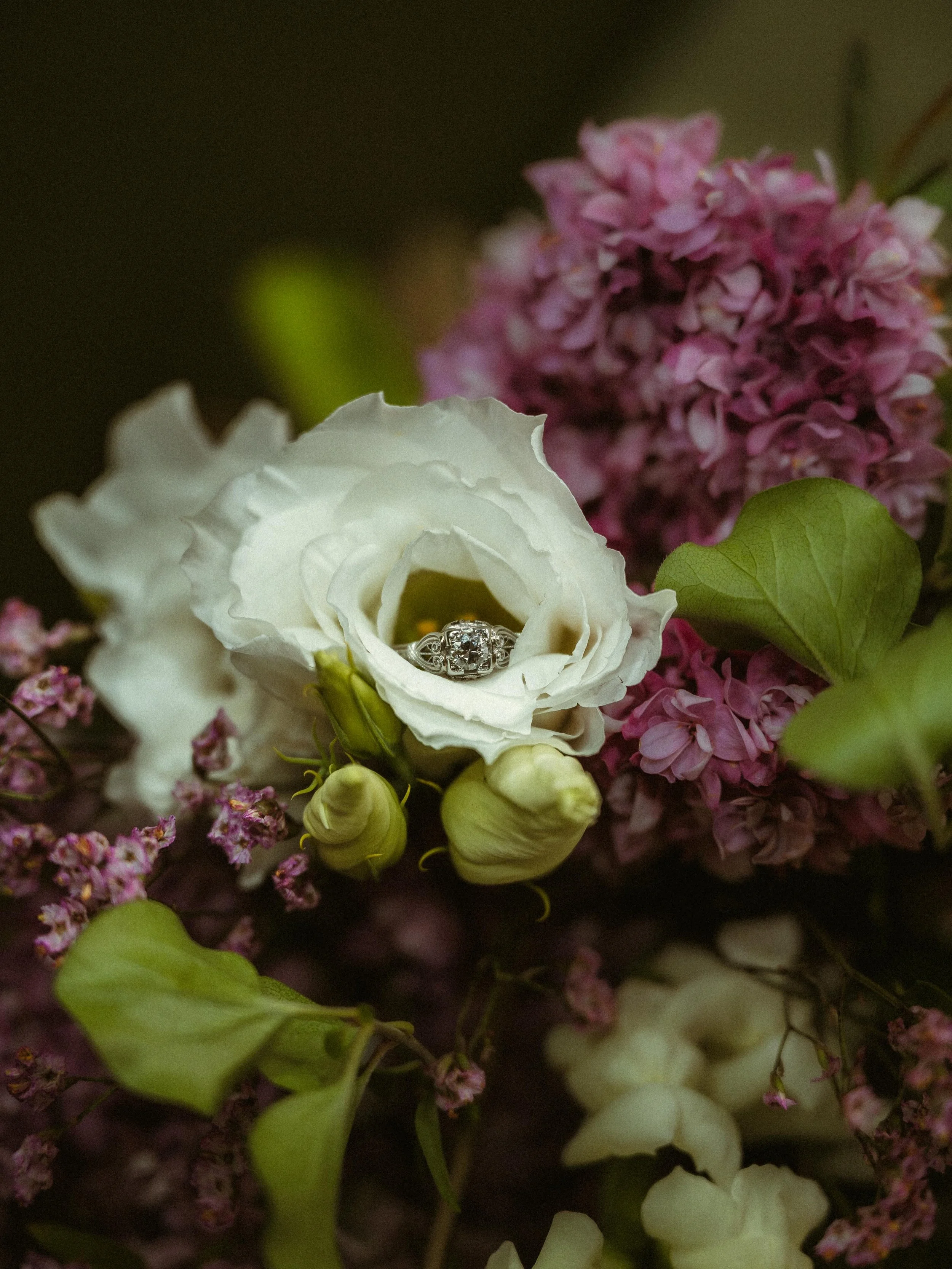 Nearly wrapped up with this gallery! 

The flower crown, the ring tucked into the bouquet, the courthouse paperwork, the walk through the city, the champagne in the park. Small pieces like this help the gallery feel tied to the actual day instead of 