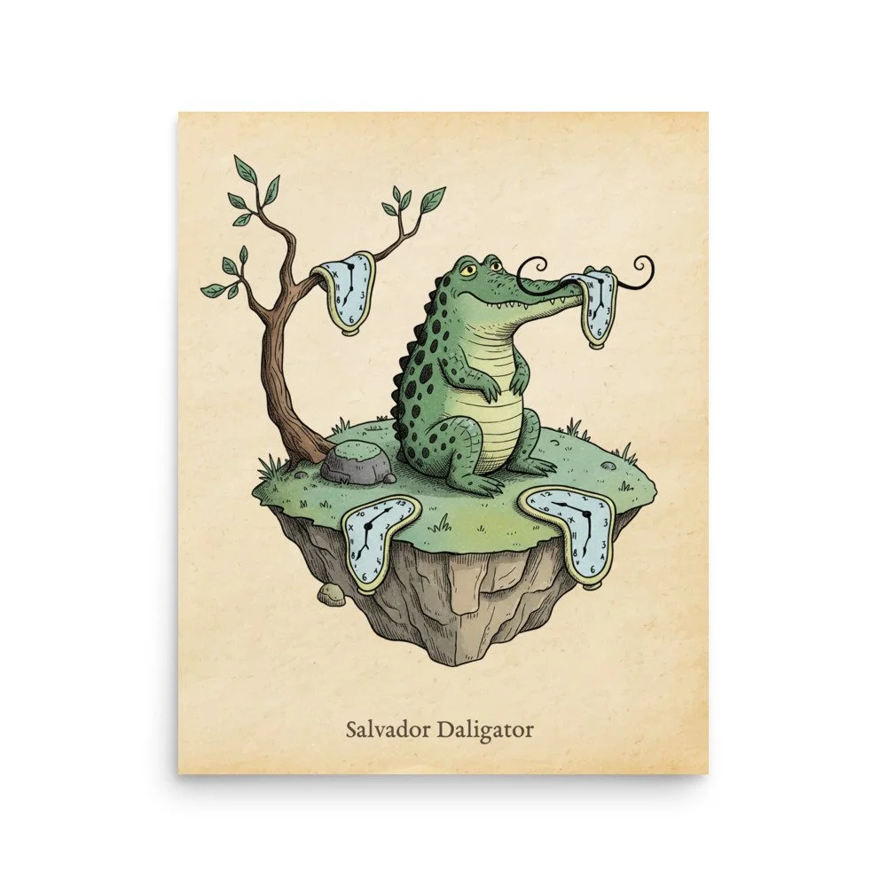Art Friends: Salvador Daligator Art Print