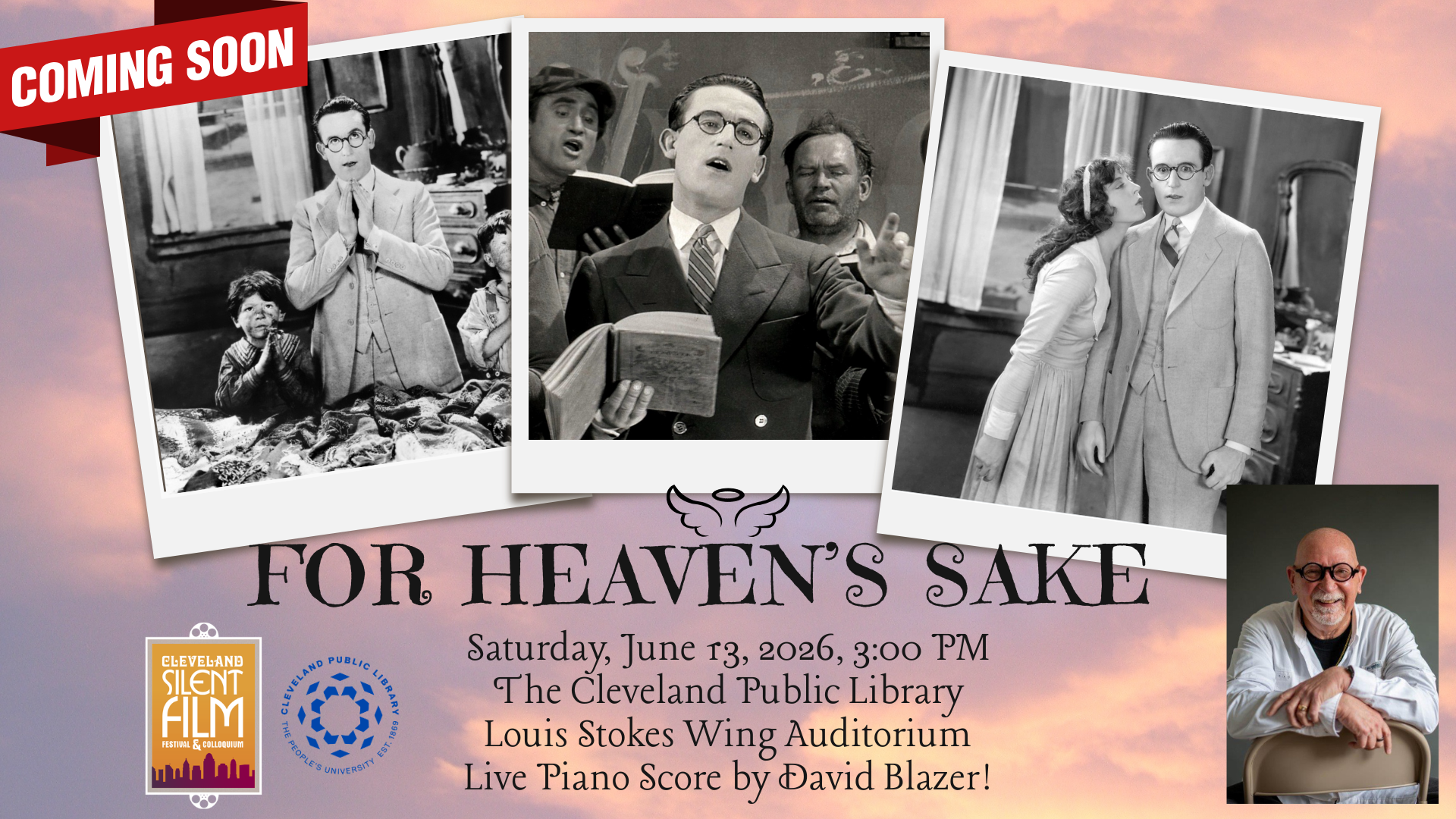 The 1926 Harold Lloyd film, "For Heaven's Sake"