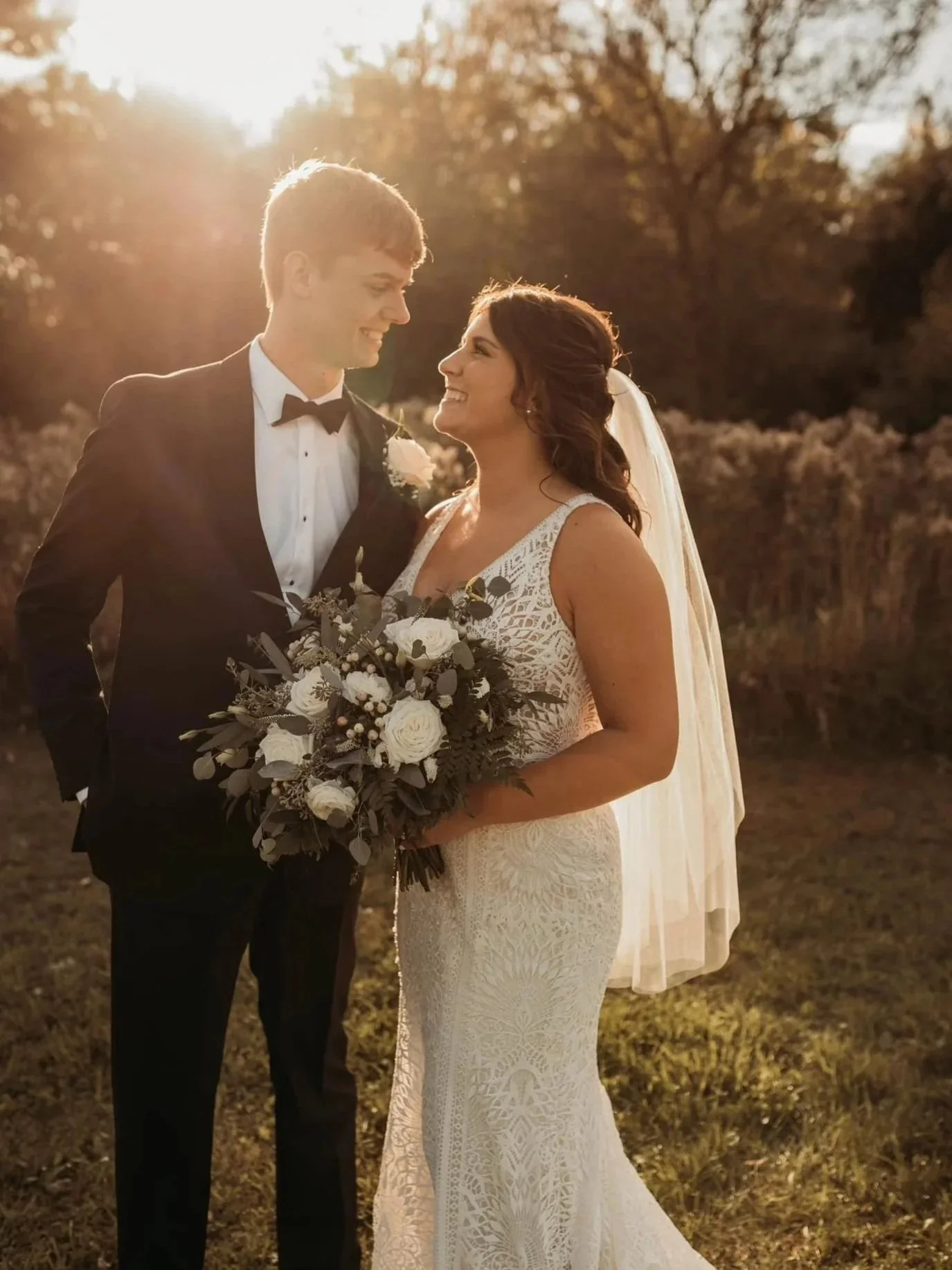 Gideon and Jordyn on their wedding day 2021