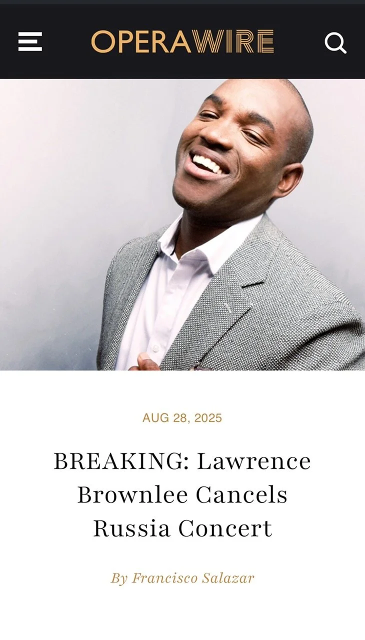 Tenor Lawrence Brownlee's Moscow cancellation is good risk management