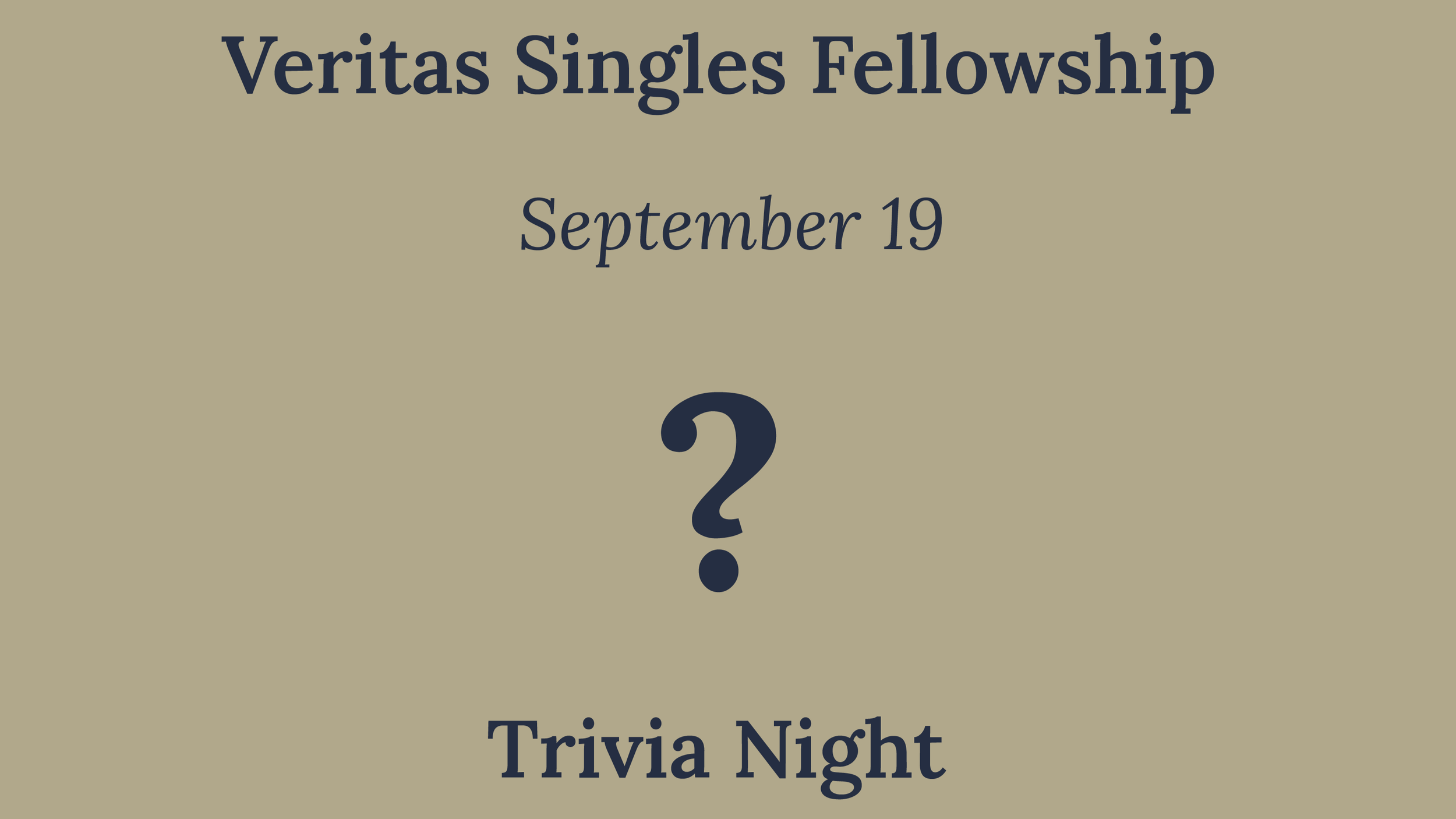 Veritas Singles Fellowship 