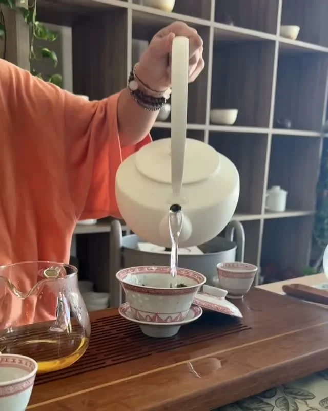 CommuniTea Table is today, 4pm to 6pm, drop in for a cup and good company.

This week's tea: Spring Goddess, a luminous high-altitude Tie Guan Yin from Yiping, Anxi. Lilac and orchid settle into warm cookie and a quiet roasted depth, silky and gracef