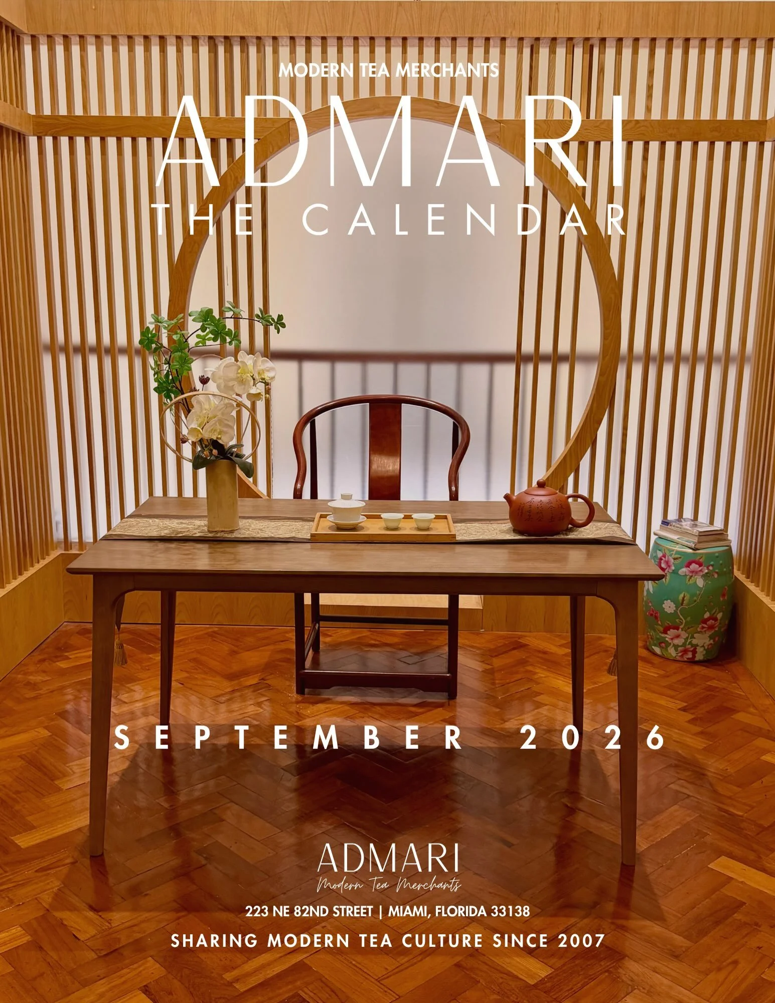 September at Admari is full in the best possible way.

More time around the tea table. More reasons to gather. More ways to slow down, learn something, meet someone, or simply spend a few hours with very good tea.

This month brings our weekly Commun