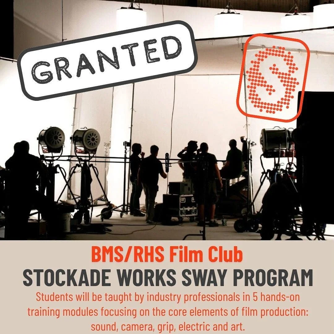 ✨BMS Film Club + Stockade Works✨ An exciting new partnership begins this winter!🤝

Alongside industry professionals, we will dive into the art and science of filmmaking, leading a group of middle and high school students through 5 hands-on training 