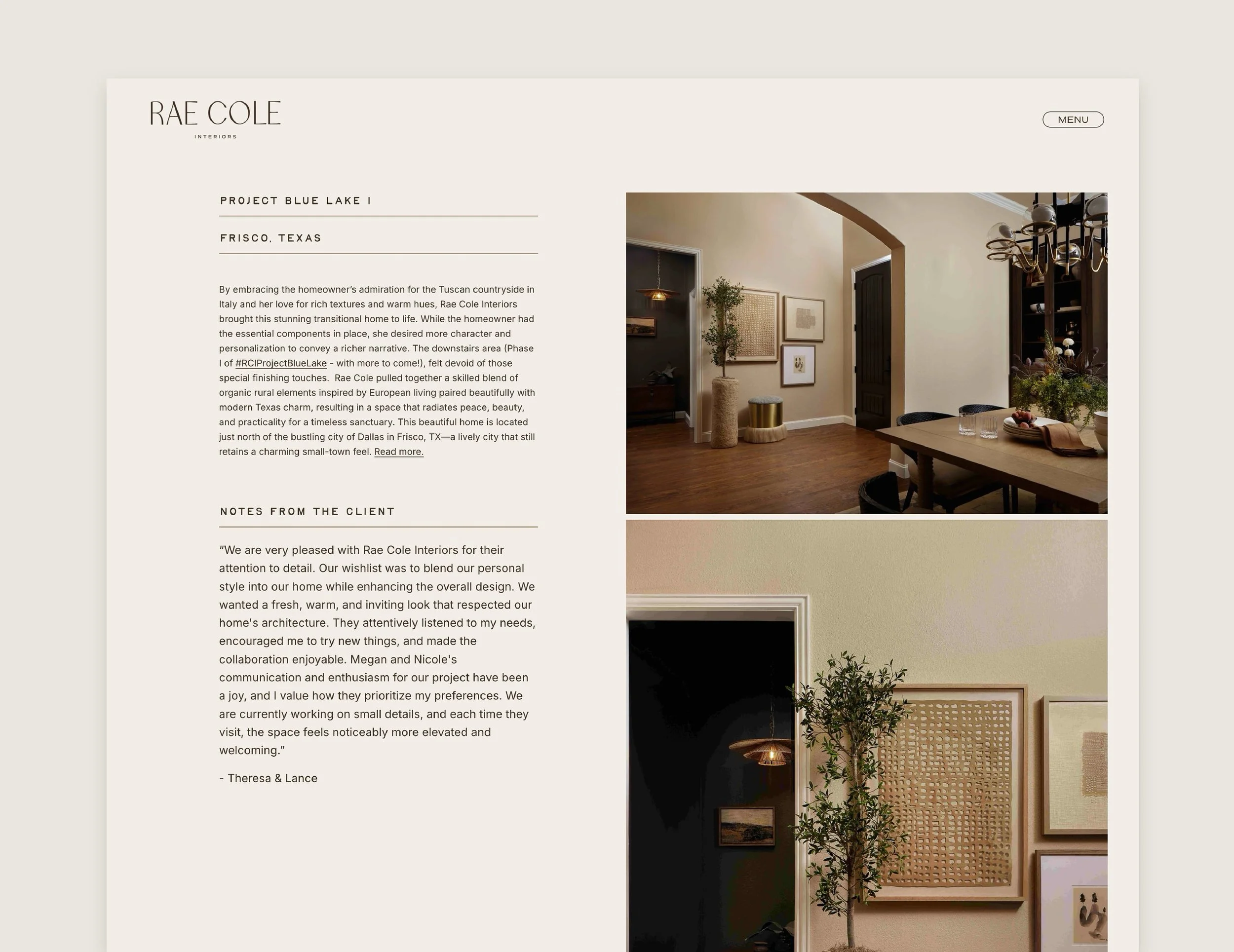Luxury Interior Design Portfolio website that converts