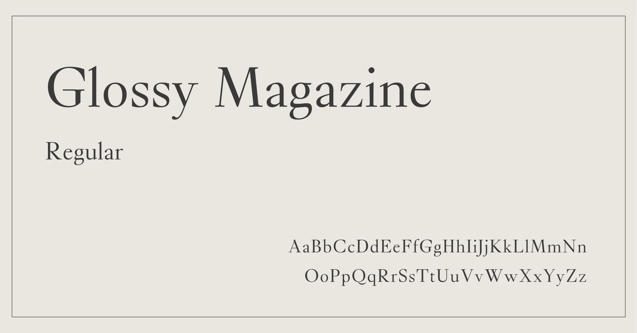 Sophisticated Interior Designer  Font - Glossy magazine