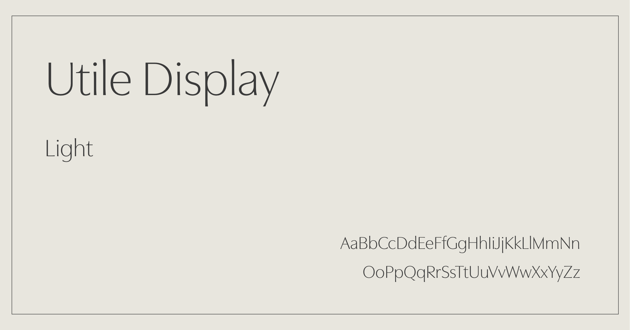 Luxury Elegant Font - Utile Display