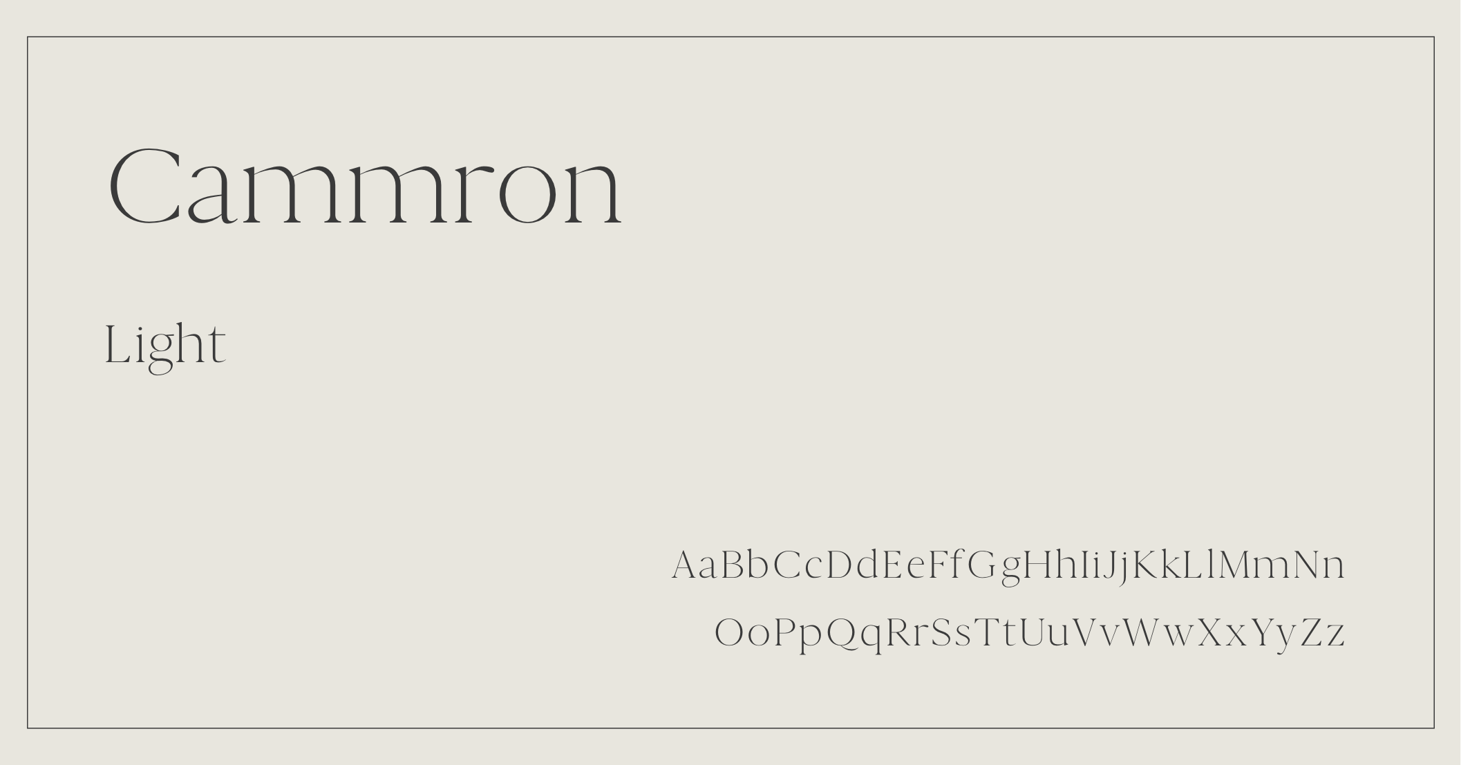 Luxury Elegant Font - Cammron
