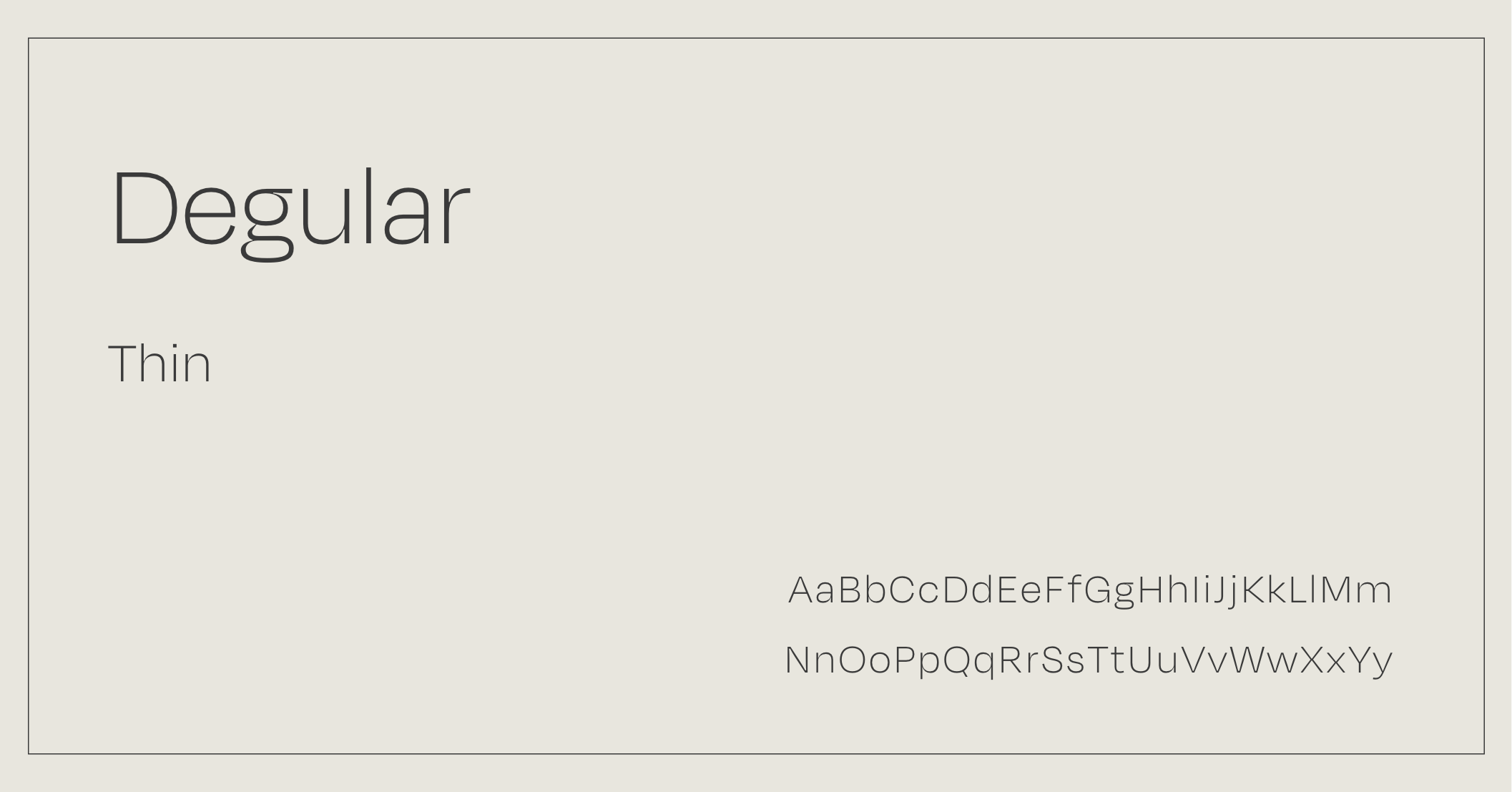 Luxury Elegant Font - Degular Thin