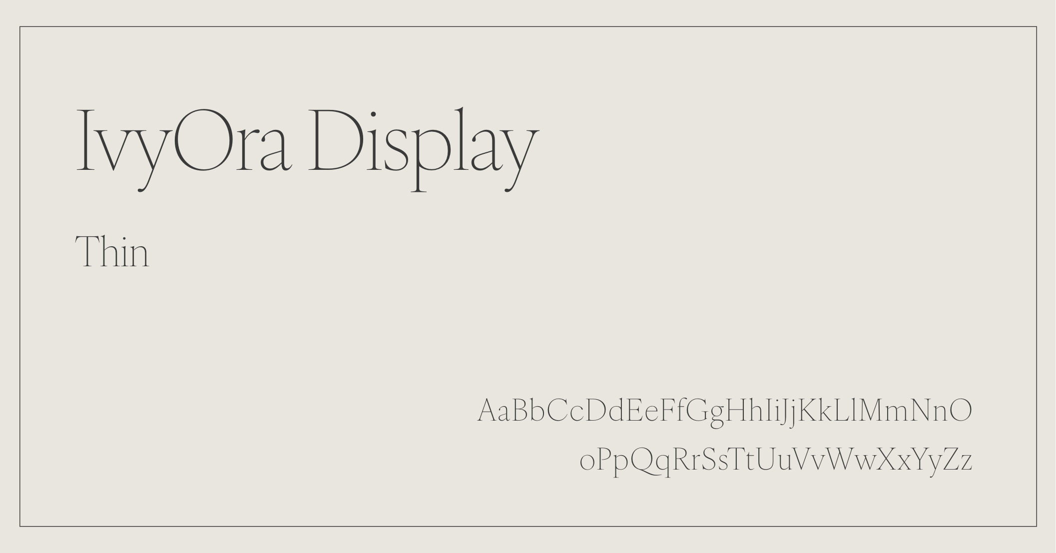 Luxury Elegant Font - IvyOra Display