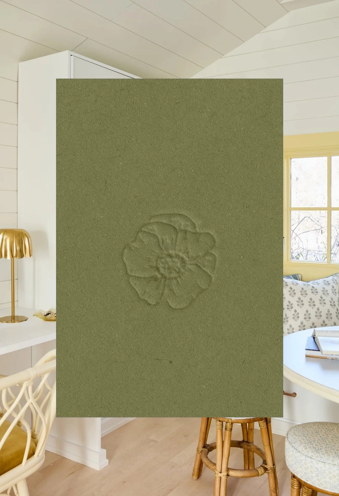 floral illustration emboss