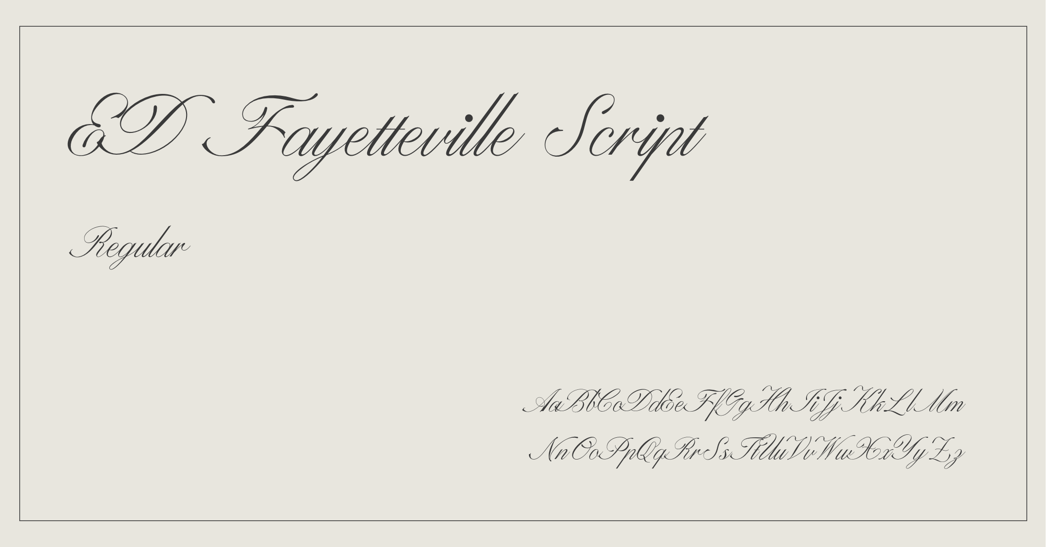 Luxury Elegant Font - ED Fayetteville Script
