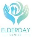 Logo of Elderday Center with blue hands cradling a person silhouette and the text 'ELDERDAY CENTER' underneath.