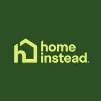 Logo for Home Instead with a green background, a stylized house icon, and the text 'home instead.'