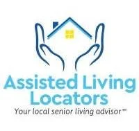 Logo for Assisted Living Locators with hands holding a house and the text 'Assisted Living Locators Your local senior living advisor'.