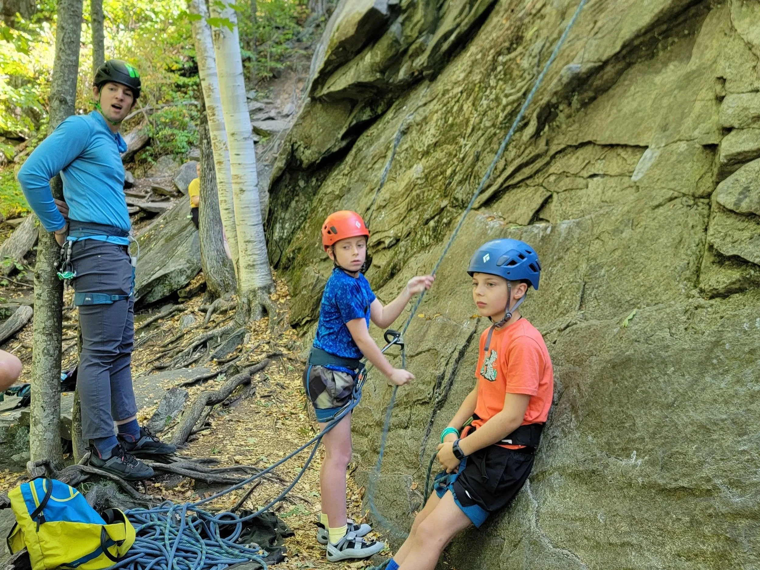 Rock Climbing. Summer Camp in Rumney, New Hampshire