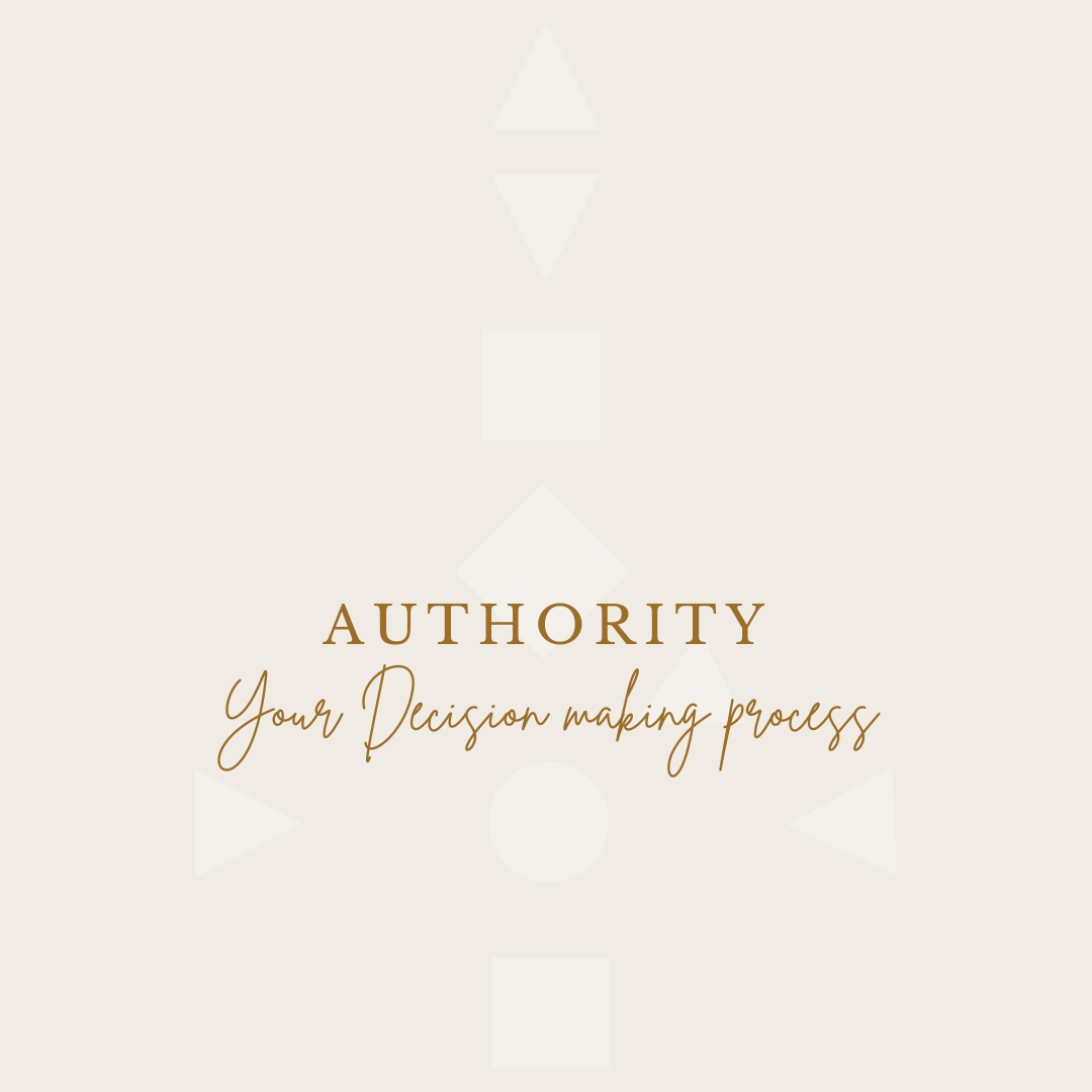 Authority - Your decision making process