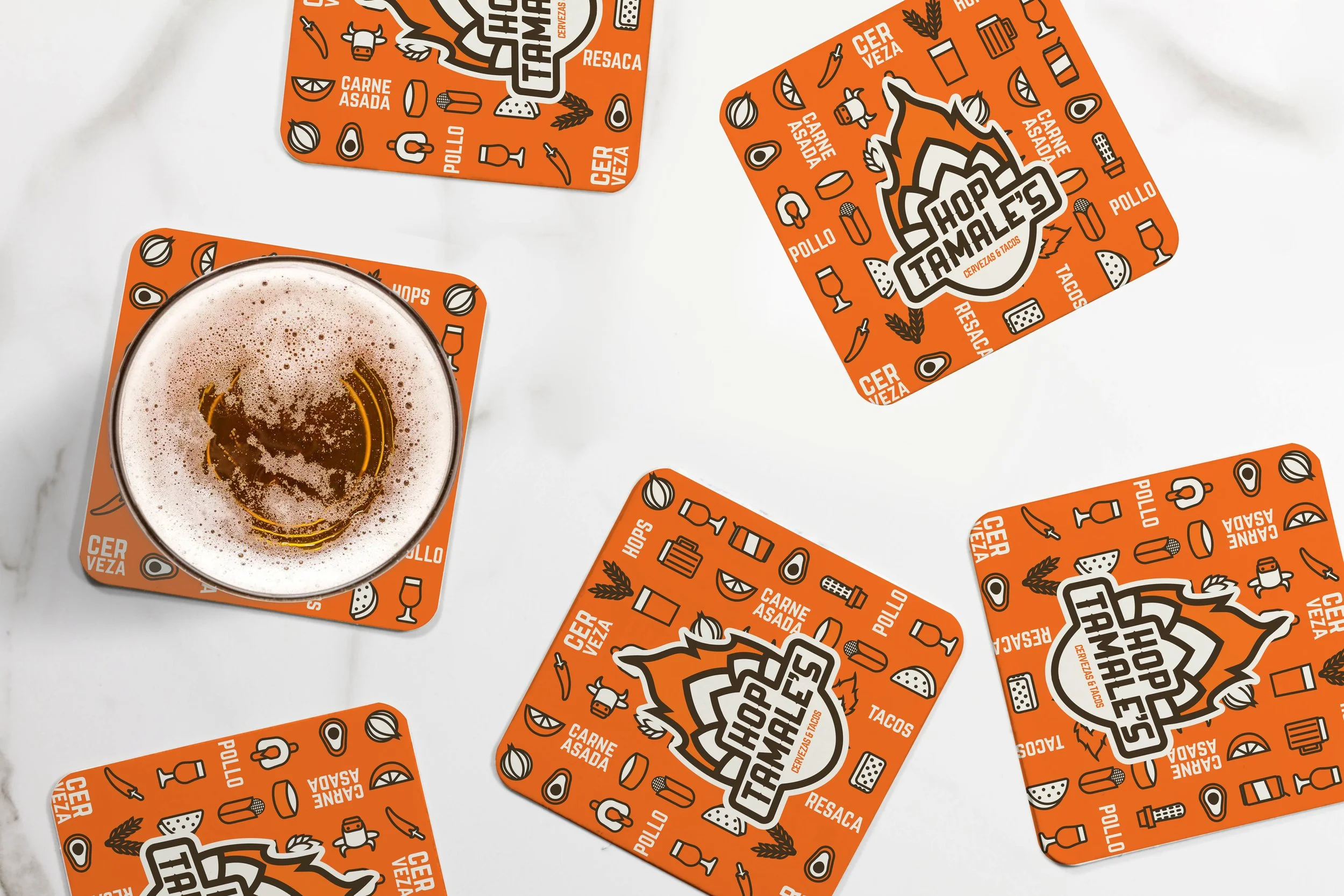 Hop Tamale's Cervezas & Tacos Coasters