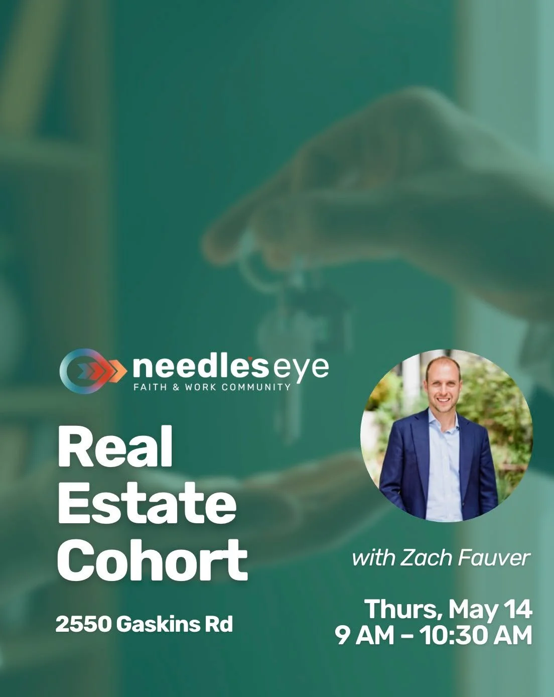 Real estate is more than transactions. It's people, trust, and purpose. 🏡

Join us for the Needle's Eye Real Estate Cohort on Thursday, May 14 from 9&ndash;10:30am. It's a small-group gathering for Richmond-area real estate professionals who want to