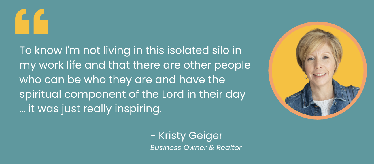 To know I'm not living in this isolated silo in my work life...it was just really inspiring.