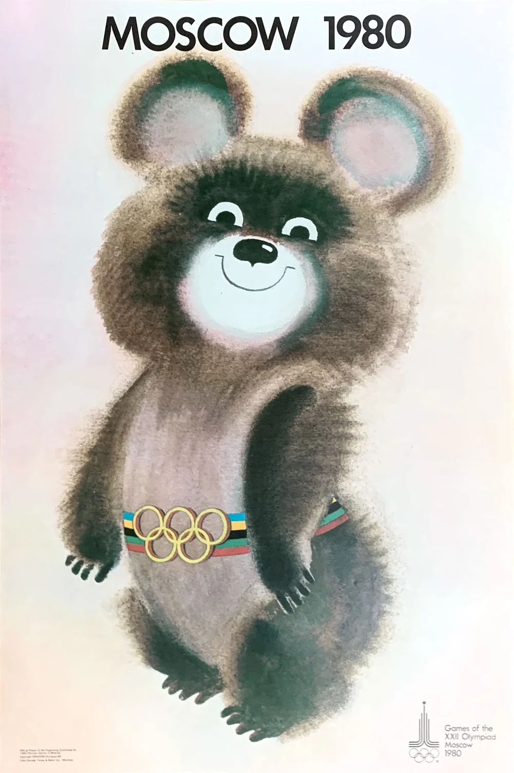 Viktor Chizhikov (1935–2020) - Misha Bear Poster - Moscow Olympics