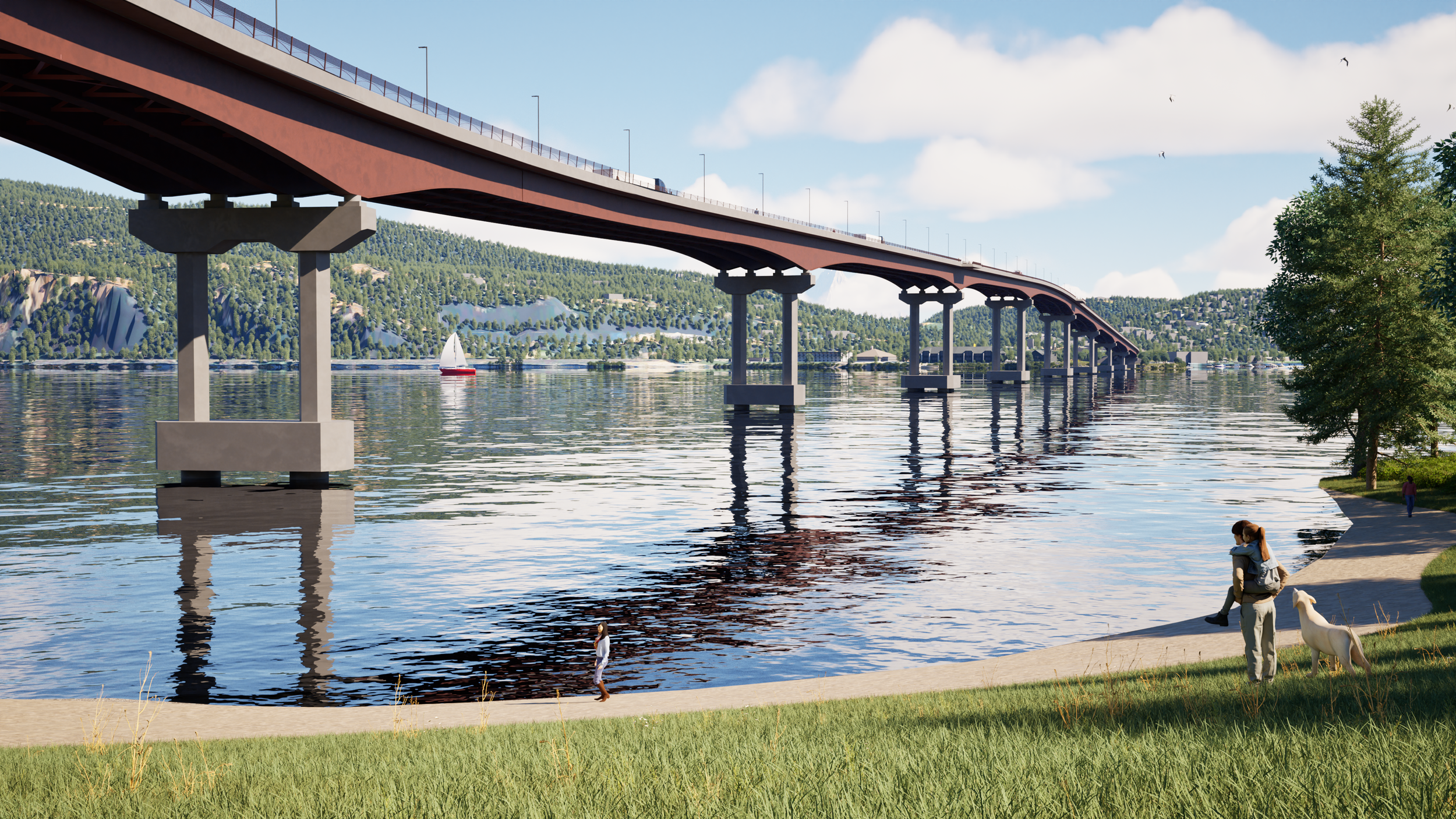 A rendering of the new bridge