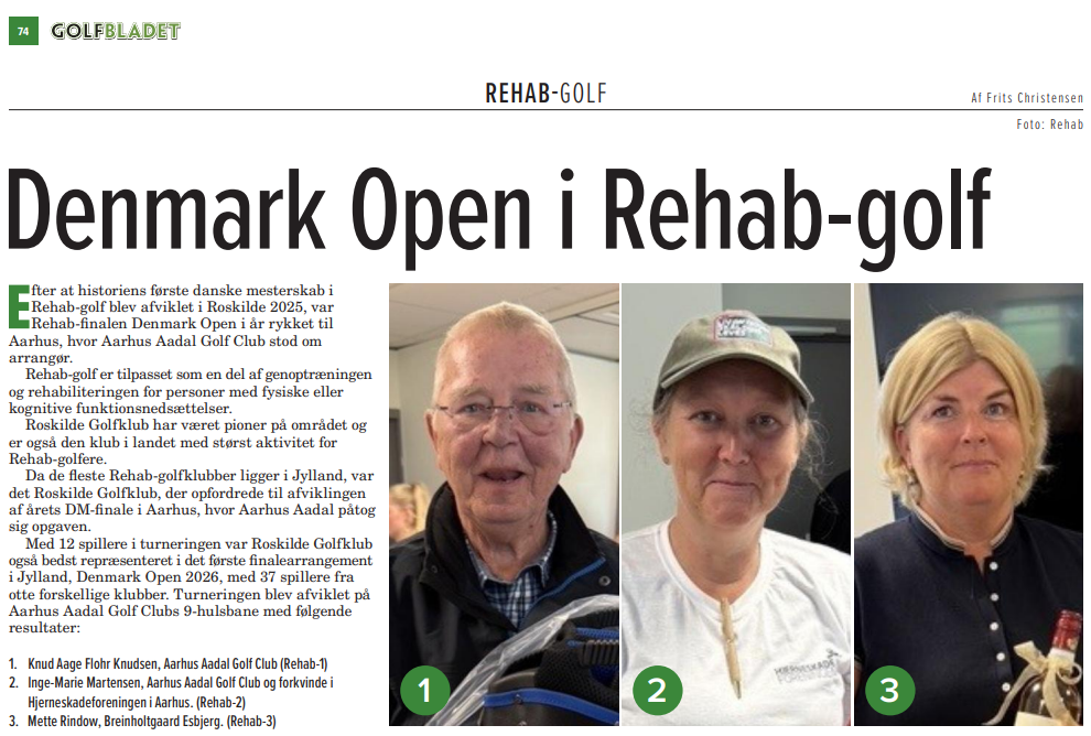 Golfbladet omtaler Rehab Open