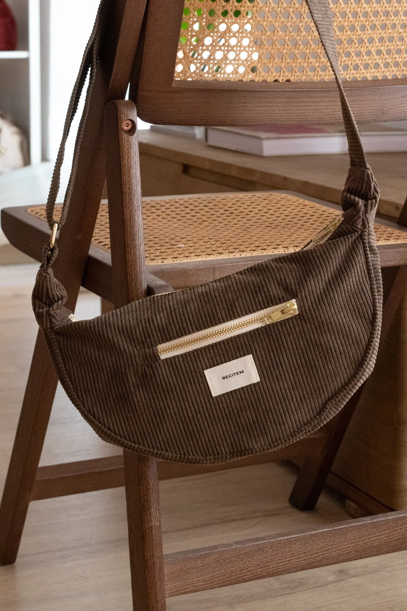 Sac demi-lune, marron