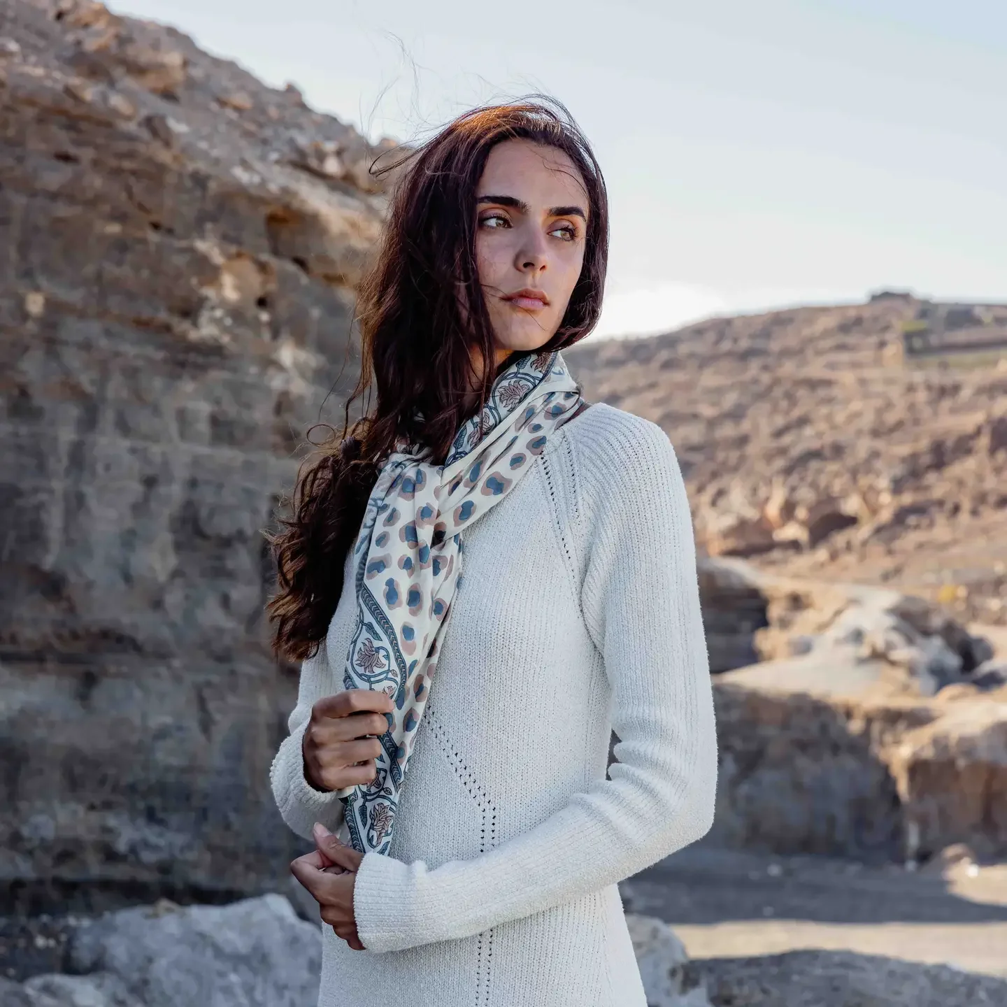 ADM Store, Surprise Malo, Foulard coton bleu Leandro 3.webp